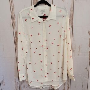 AVENUE  White Long Sleeve Shirt NWT